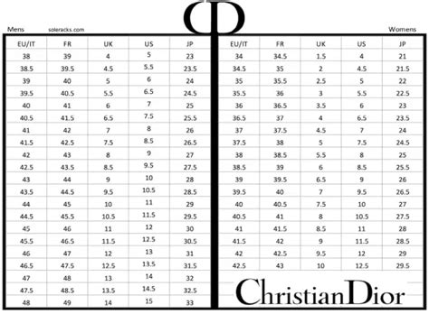 dior sneakers sizing|christian Dior size chart.